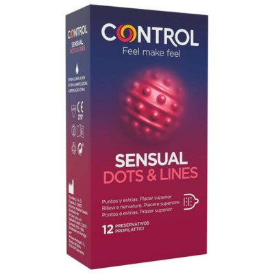 PROFILATTICI CONTROL "SENSUAL DOTS & LINES" - 12 PEZZI